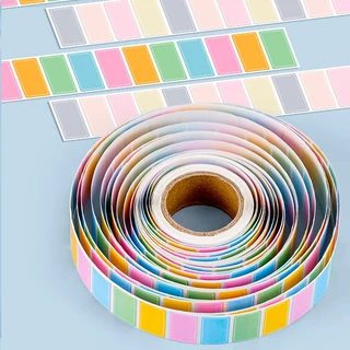 สติ๊กเกอร์ฉลากกันน้ำสีสันสดใส สติกเกอร์ฉลากกาวตนเองเปล่า มีกาวในตัว ติดทนไม่ลอก สำหรับจัดเก็บ