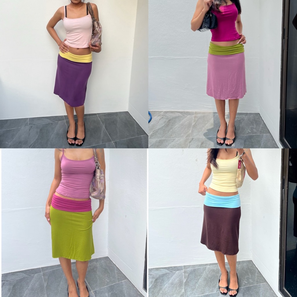 Tropical Midi Skirt กระโปรงBuarchom กระโปรงใส่ไปทะเล