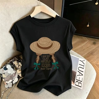 เสื้อแขนสั้นผู้หญิงทรงหลวมสำหรับฤดูร้อนใหม่ มีไซส์ M-3XL เนื้อผ้าบางเบา จัดส่งรวดเร็วจากกรุงเทพฯ