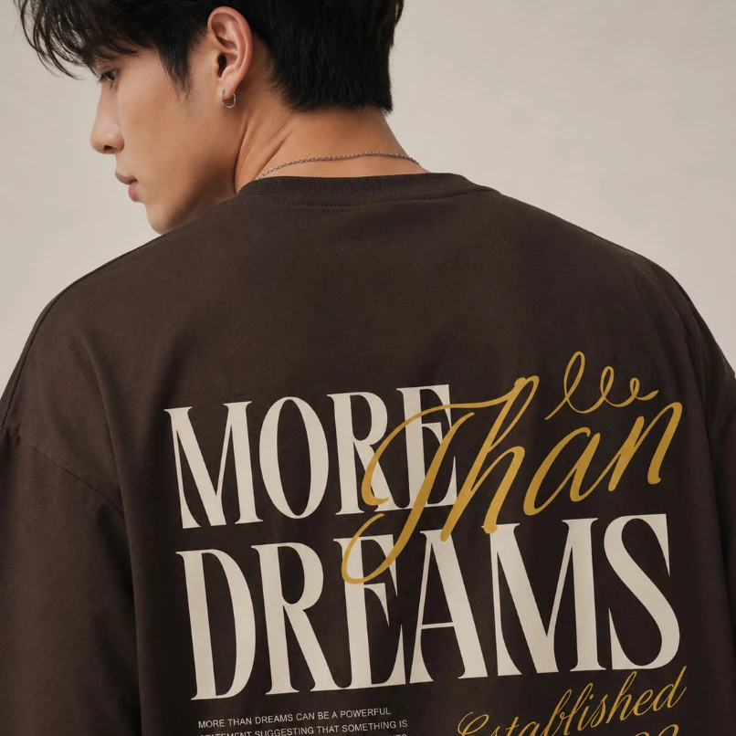 เสื้อยืด Streetwear Oversize ผู้ชาย สกรีนลาย U-033 "มีเก็บเงินปลายทาง"