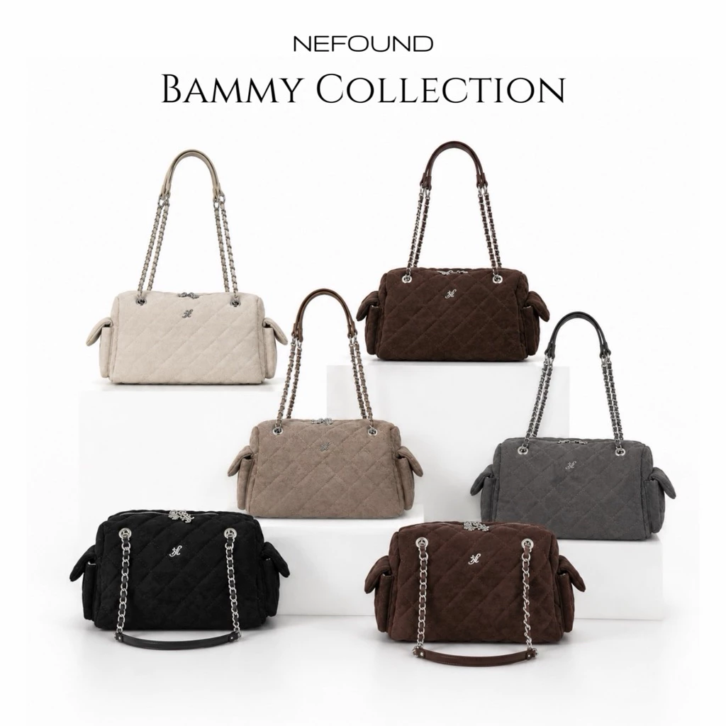 NF26051 NEFOUND กระเป๋าทรงหมอนคาร์โก้ รุ่น Bammy หนังกลับบุนุ่ม น้ำหนักเบา