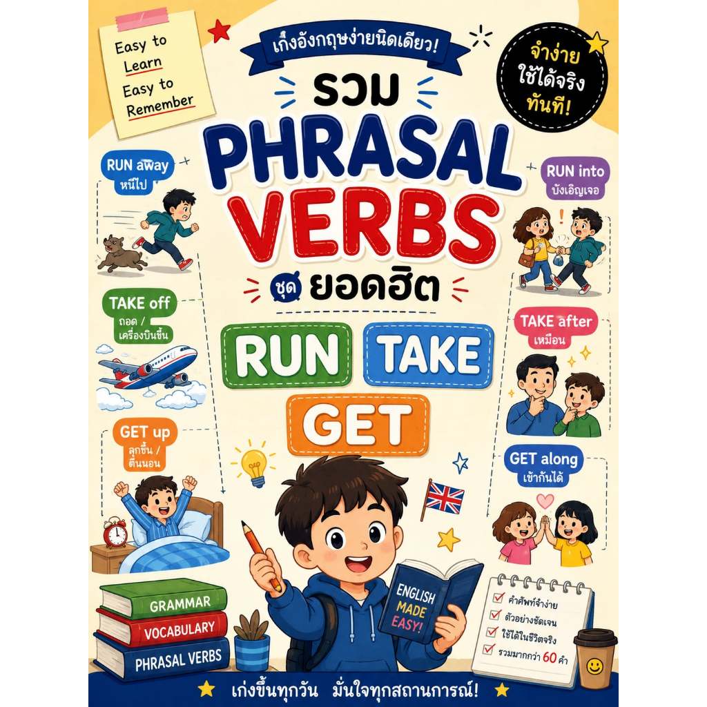 🚀 เปิดตัวใหม่! PHRASAL VERBS จำง่าย ใช้ได้จริง 🇬🇧📚