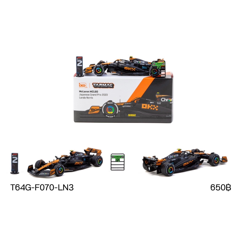 T64G-F070-LN3 - Tarmac Works 1:64 GLOBAL64 McLaren MCL60 Japanese Grand Prix 2023
