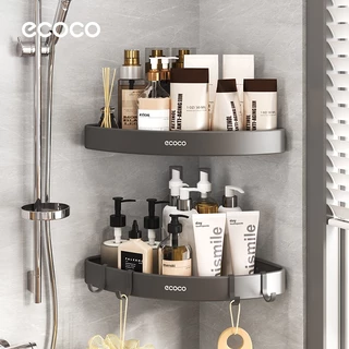 [พร้อมส่ง] Ecoco ชั้นวางเข้ามุมอลูมิเนียม ติดผนังไม่ต้องเจาะ กันน้ำกันสนิม เหมาะสำหรับห้องครัวและห้องน้ำ