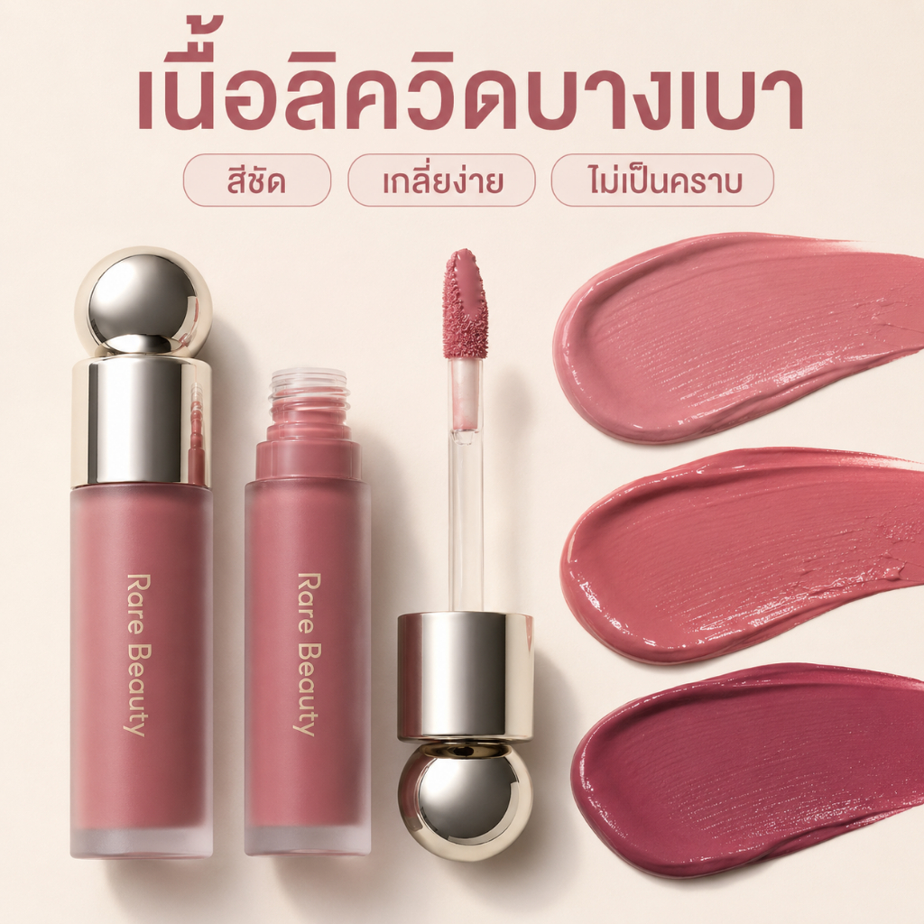 Rare Beauty Soft Pinch Liquid Blushแค่แต้มเดียวก็ปัง! บลัชออนน้ำเนื้อเบาจาก มีให้เลือก 13 เฉด พร้อมสีสันจัดเต็ม ติดทน 12