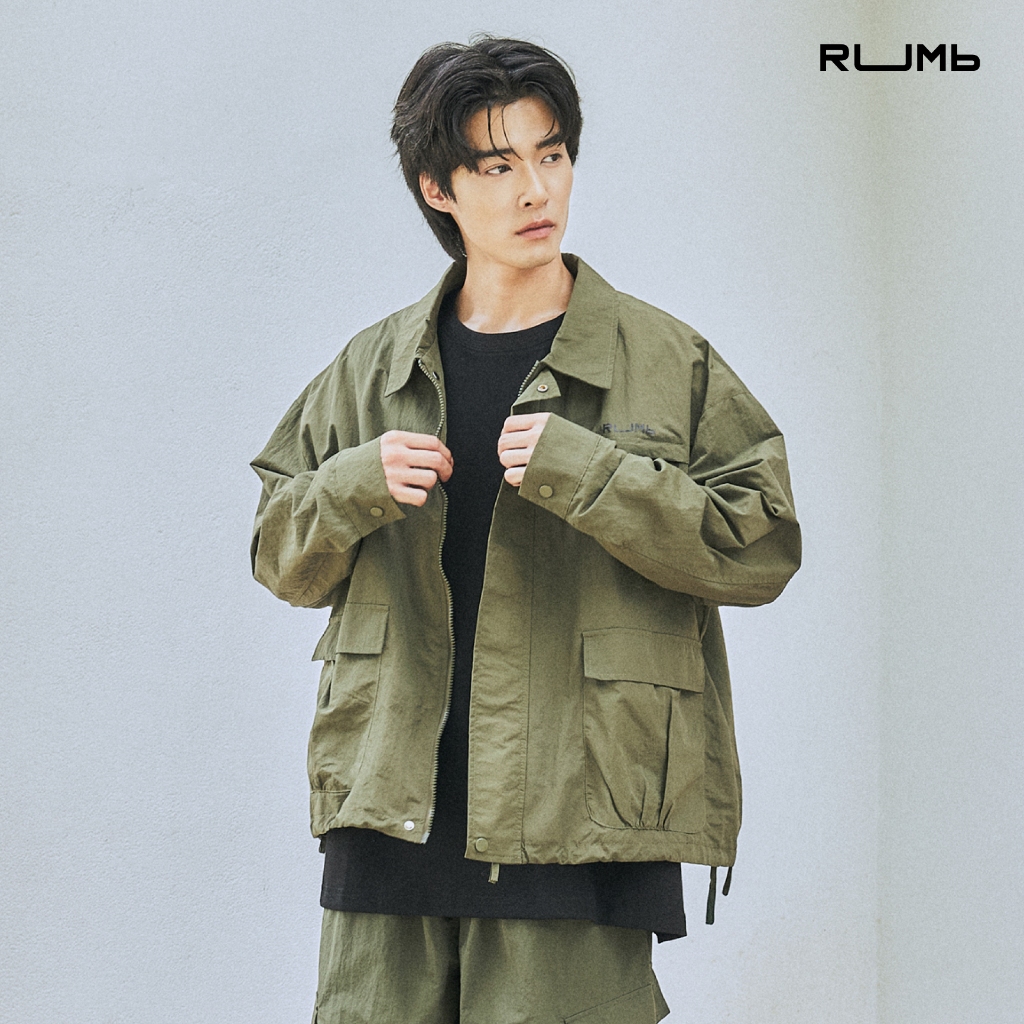 RUMb - เสื้อแจ็คเก็ต ผ้าไนลอน Oversize รุ่น METRO NYLON JACKET - Col. REBORN