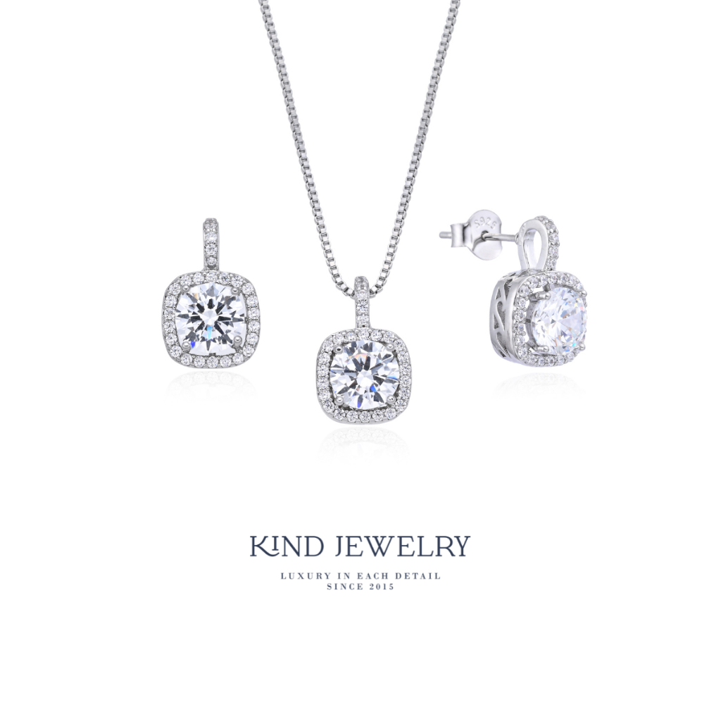 Kind Jewelry เซตเครื่องประดับ สร้อยจี้+ต่างหู Louvre Shine set