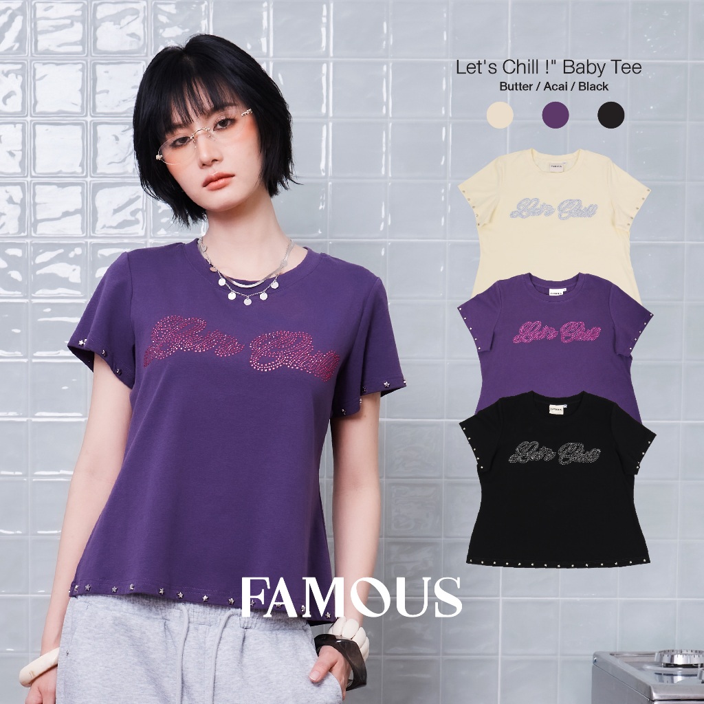 Let's Chill !" Baby Tee #FMBL-G3T073 #COE #MY26