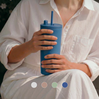 LocknLock แก้วเก็บอุณหภูมิเคลือบเซรามิก Pop Up Straw Ceramic 740ml. LHC4156