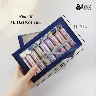 กล่องหูช้าง หน้าต่างใส แพ็ค10ชิ้น โทนสีเรียบหรู กล่องของขวัญ ของชำร่วย จัดกิ๊ฟเซ็ต กล่องใส่พวงมาลัยวันแม่ gift box