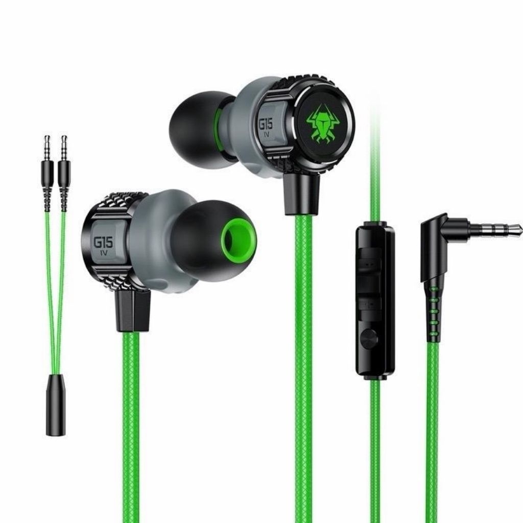Plextone G15 หูฟังเกมมิ่ง In-Ear สีเขียว, สีแดง, สีดำ
