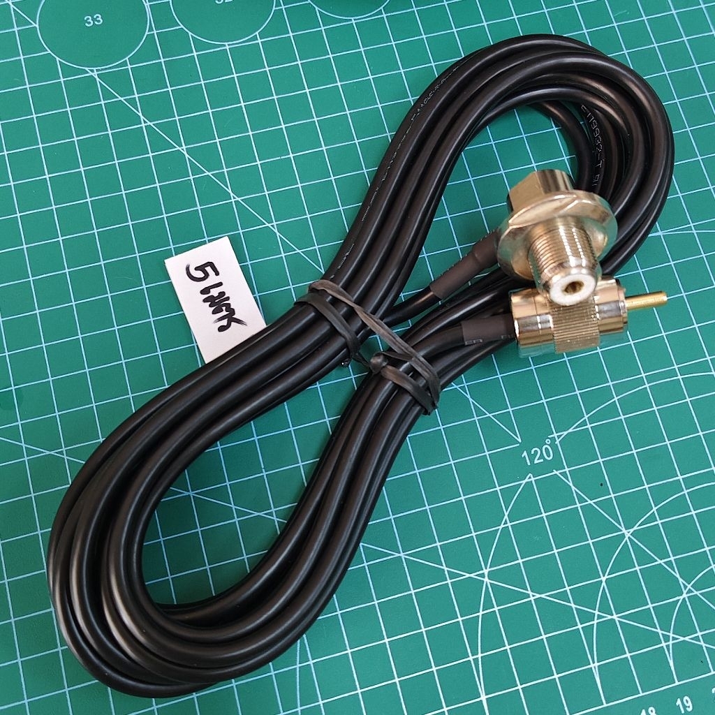 #RG58สายนำสัญญาณวิทยุสื่อสารพร้อมขั้วแจคเม้า+PL259