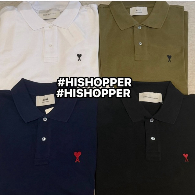 AMI Polo ของแท้ พร้อมส่ง/แมสได้ ไม่มีถุงกระดาษ