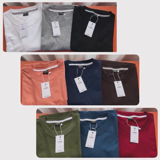 เสื้อยืด แขนสั้นสีพื้นผ้า Cotton 100 % ไม่หด ไม่ย้วย