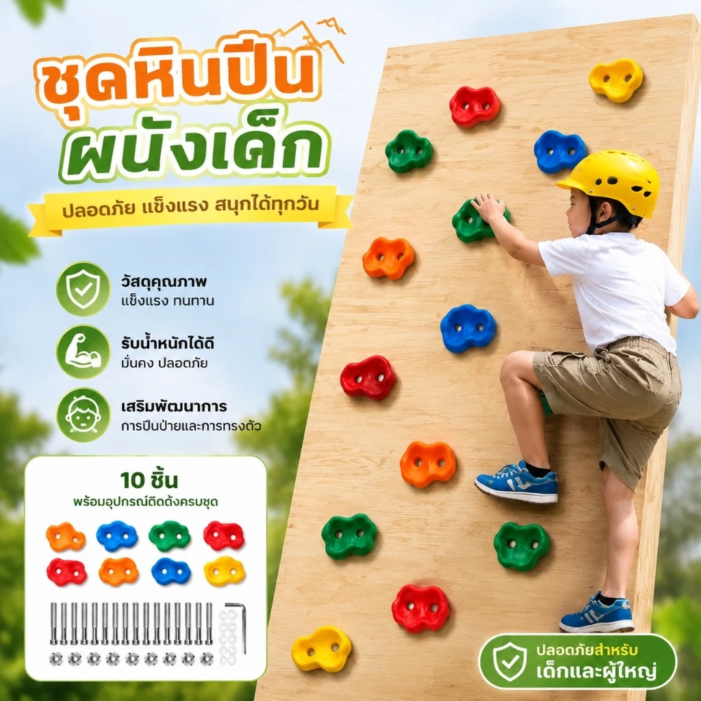 พลาสติก ปีนเขา ปีนหน้าผา หินปีนหน้าผา climbing hold พลาสติก แข็งแรง สำหรับทำหน้าผาจำลอง