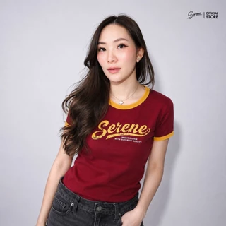 Serene's Choice เสื้อคอกลมแขนสั้น สกรีนโลโก้ วินเทจ T- shirt with Vintage Print Serene logo