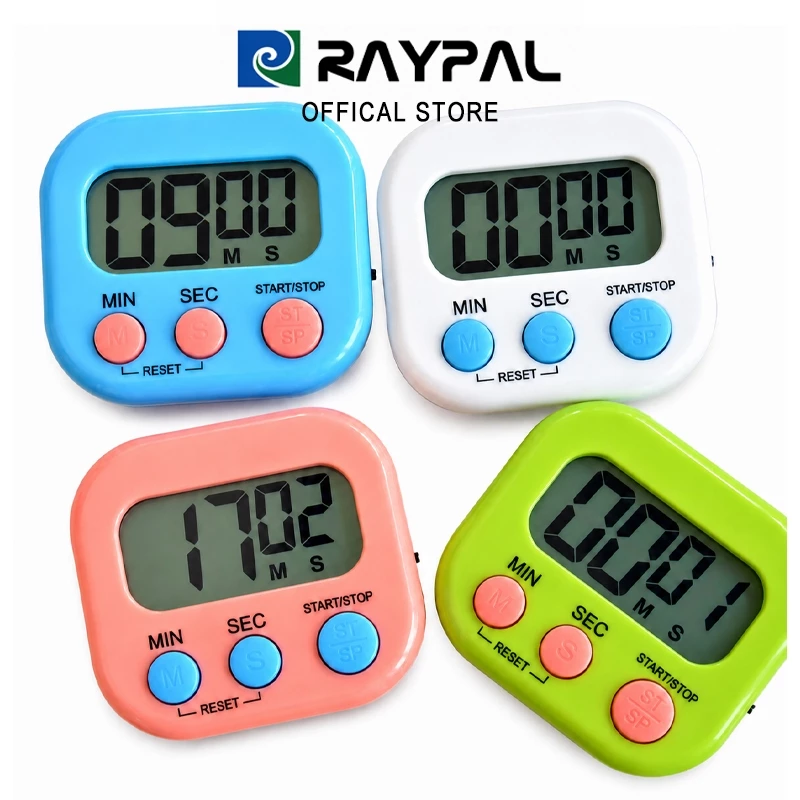 RAYPAL นาฬิกาจับเวลา ขนาดใหญ่ นาฬิกาจับเวลา นับถอยหลัง ตั้งโต๊ะ ติดผนัง แบบดิจิตอล นาฬิกา จับเวลา No.XL103