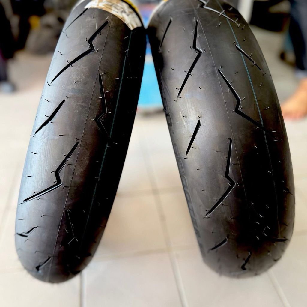 ยางpirelli diablo rosso scooter SCสำหรับ Giorno manky100/90-12 120/80-12 (ราคาคู่ละ )