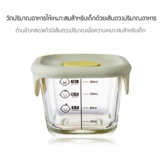 LocknLock (3 ชิ้น) กล่องแก้วเก็บอาหารทรงกลมสำหรับเด็ก Baby Food Container 180 ml. รุ่น LLG508S3 ชมพู