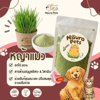 Naura Pets ผงโรยอาหารฟรีซดราย เนื้อสัตว์ 100% ไม่ผสมแป้ง ไม่แต่งกลิ่น ขนมหมา ขนมแมว เกรดพรีเมี่ยม Freeze-Dried (50 กรัม)