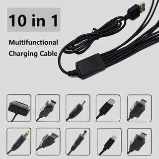 เก็บเงินปลายทาง พร้อมส่งทันที สายชาร์จ USB 10 in 1 อเนกประสงค์ รองรับชาร์จโทรศัพท์ได้หลายรุ่น สะดวกใช้งาน พกพาง่าย