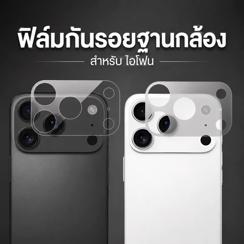 ฟิล์มรอบกล้อง ฟิล์มฐานกล้อง สำหรับ ไอโฟน 11 11promax 12pro 12MINI 12promax 13PRO 13 14 15PROMAX 16e 16pro 16promax 17pro