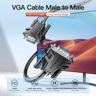 USEEสายต่อภาพจอ สาย V1080P@60HZVGA HD Cable สายทองเหลือง มีขนาด1เมตร , 2เมตร. 3เมตร , 5เมตร