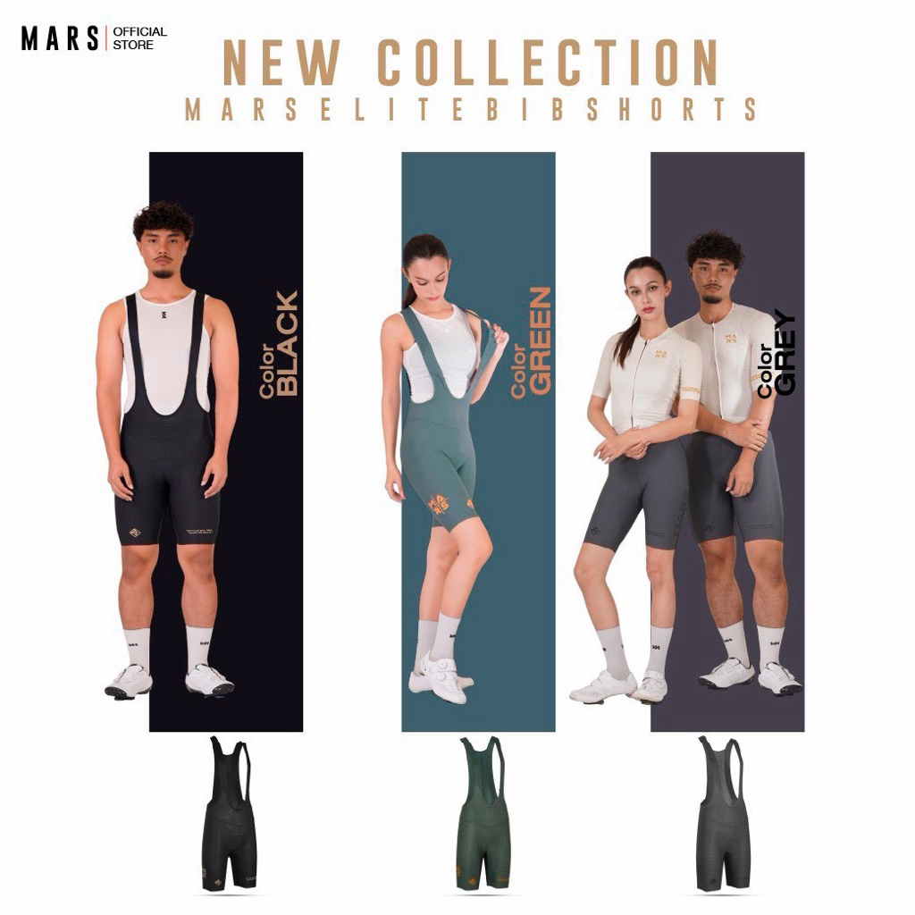 กางเกงเอี๊ยมขาสั้น MARS ELITE BIB SHORTS  นวัตกรรมเพื่อการปั่น  ออกแบบมาเพื่อ "ความสบาย" และ "สมรรถนะ" ที่แท้จริง