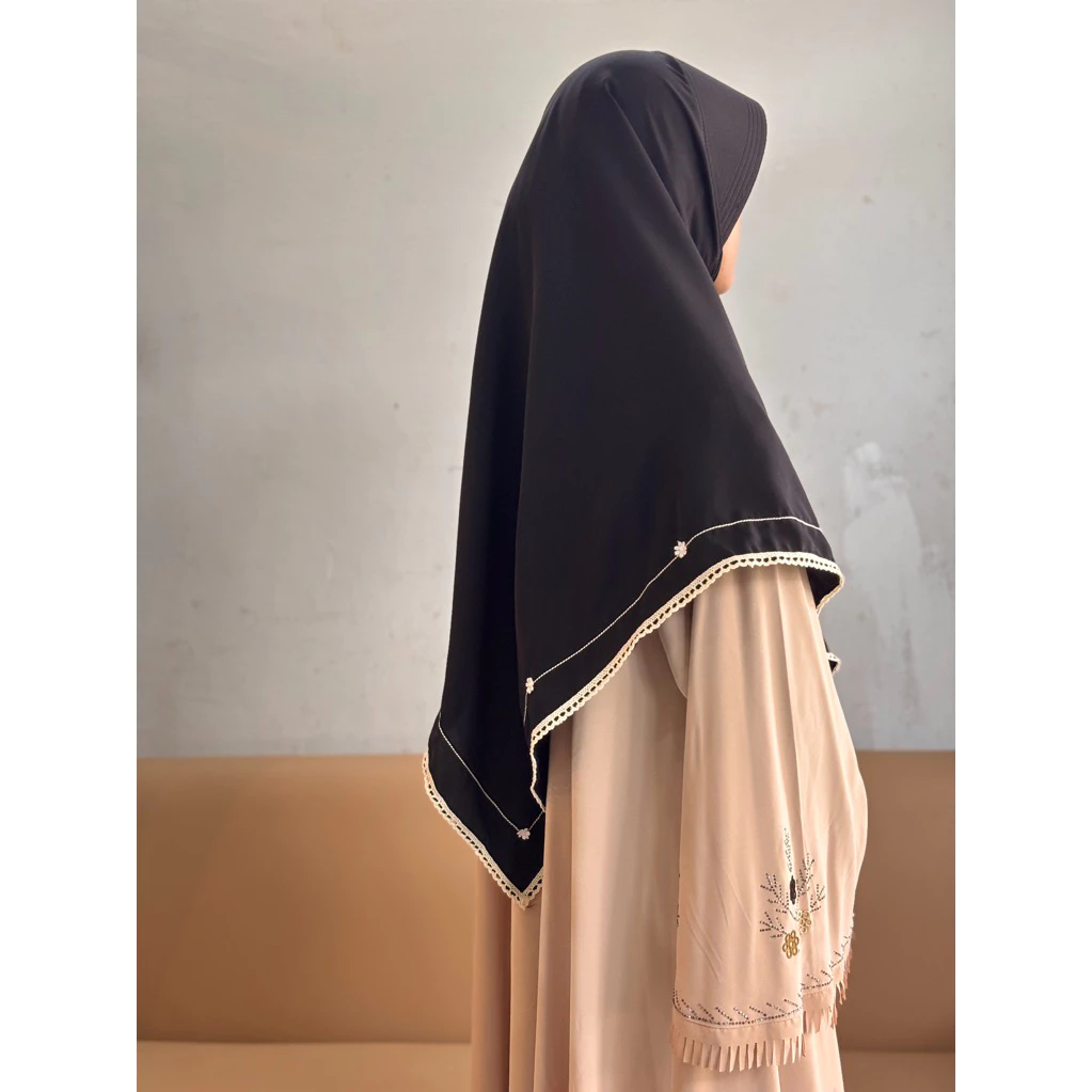 ผ้าคลุมกูลลียะ ไทเกอร์ ปักขอบ ริมลูกไม้ ขนาดใหญ่ M L XL
