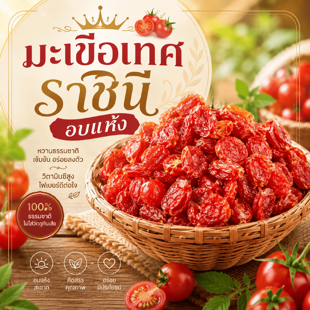มะเขือเทศราชินีอบแห้ง 500กรัม/1กิโลกรัม