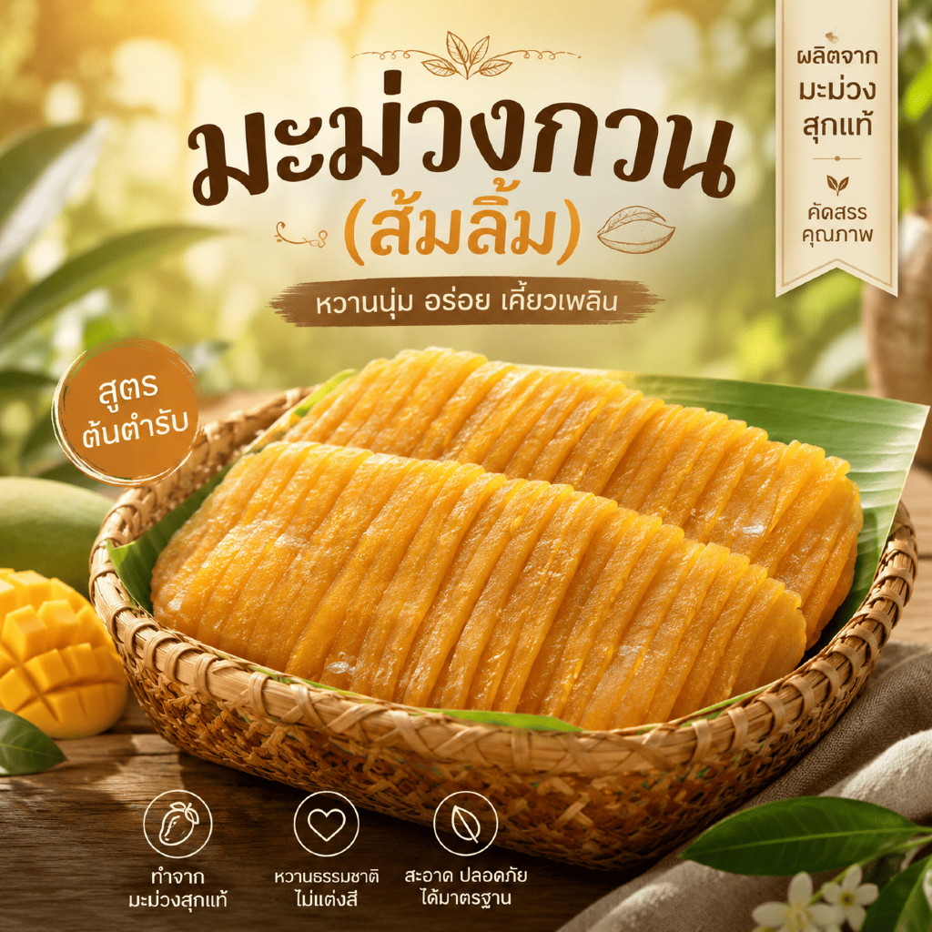 มะม่วงกวน แบบพับ 500กรัม /1กิโล/2กิโล
