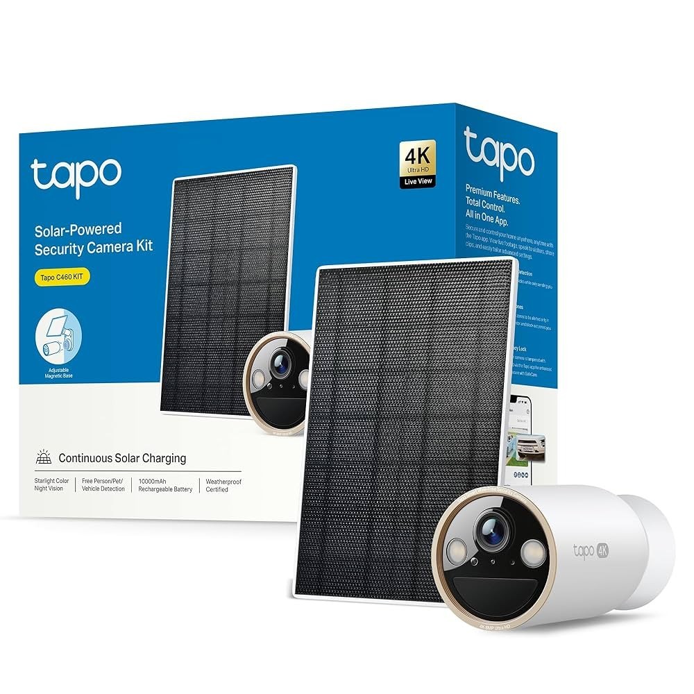 (TP-LINK) Tapo C460 KIT - 4K 8MP Solar-Powered Security Camera Kit (กล้องวงจรปิดใช้พลังงานแสงอาทิตย์