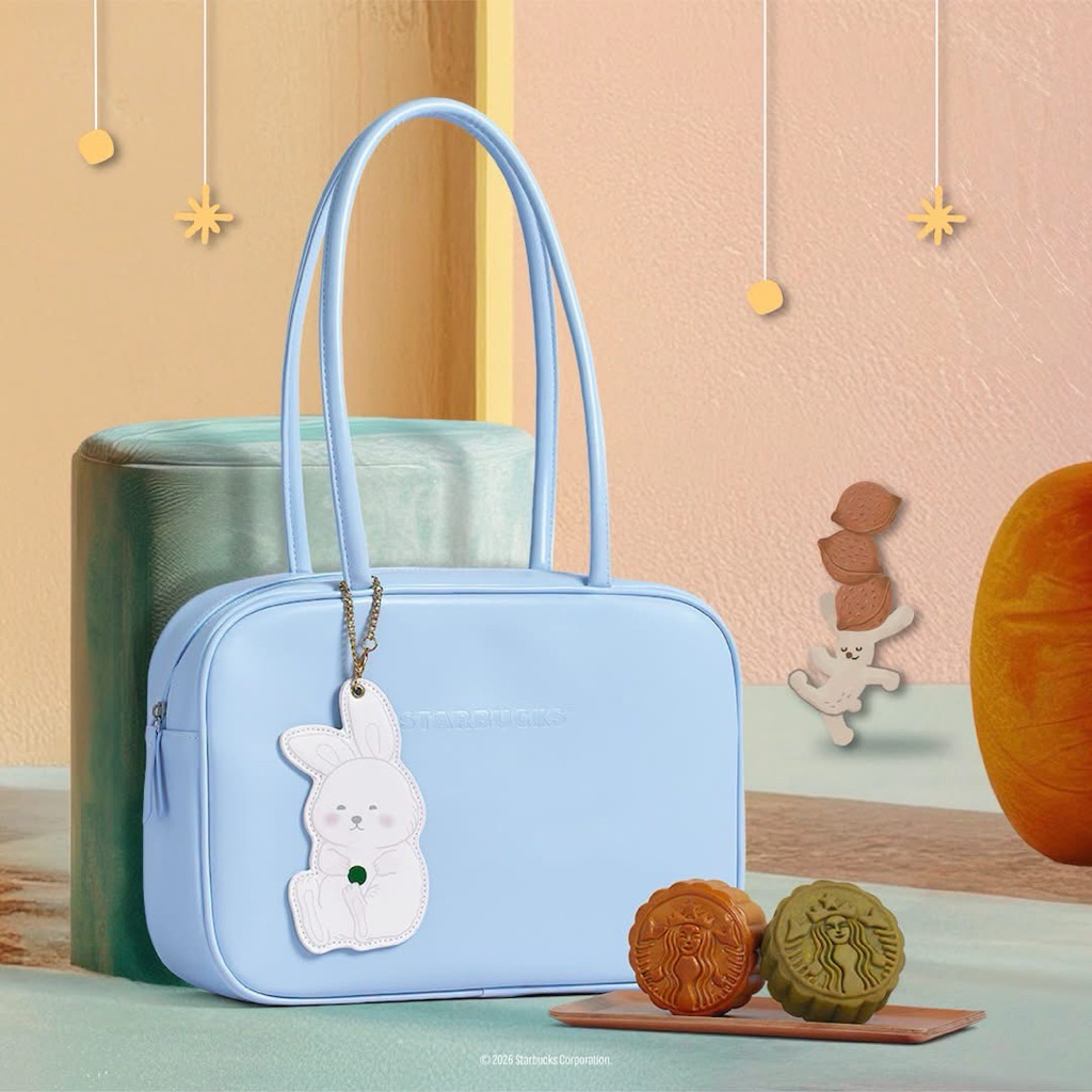 💯%Starbucks Fullmoon Set กระเป๋า+ขนมไหว้พระจันทร์ Mooncake