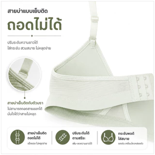 💥LansrubBra💥 (N587) เสื้อใน ไร้โครงทรงสวย 3 ตะขอหลัง เสริมฟองน้ำในตัว