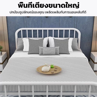 🔥พร้อมส่ง เตียงเหล็กกลมหนา 3.5/4/5/6 ฟุต โครงเตียงแข็งแรง ทนทานใช้งานได้ 20 ปี เลือก2สี สไตล์นอร์ดิก จัดส่งจากกรุงเทพ