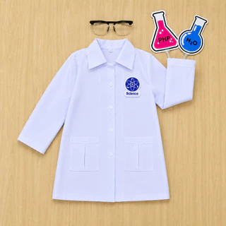 (jyd) ชุดอาชีพเด็ก ชุดนักวิทยาศาสตร์ ชุดกาวน์ ชุดกาวน์นักวิทย์ Scientist TAG