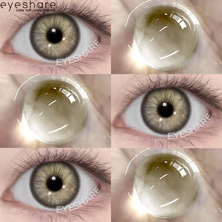 {COD}-Eyeshare Nicosia Blue คอนแทคเลนส์ คอนแทคเลนส์สีตา 14.2 มม. คู่หนึ่งใช้ได้นานหนึ่งปี จัดส่งฟรี
