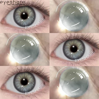 {COD}-Eyeshare Nicosia Blue คอนแทคเลนส์ คอนแทคเลนส์สีตา 14.2 มม. คู่หนึ่งใช้ได้นานหนึ่งปี จัดส่งฟรี