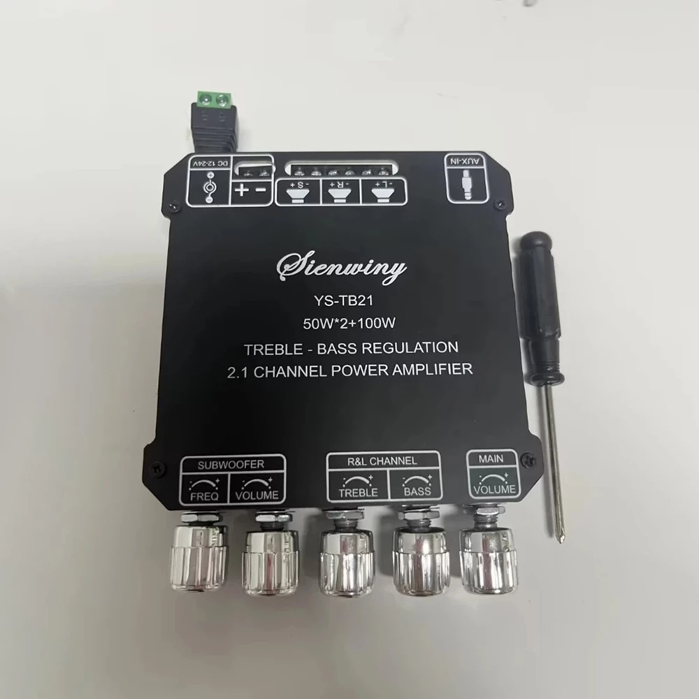 SIENWINY แอมป์จิ๋ว YS-TB21 แอมจิ๋ว บลูทู ธ 5.0 ซับวูฟเฟอร์เครื่องขยายเสียง กำลังขับ 2*50W+100W ซิฟ TPA3116D2