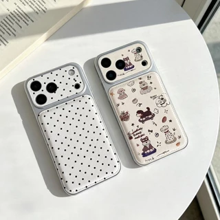 เคสหนังสกรีนลายการ์ตูนกันกล้องสำหรับไอโฟน17/pro/max for iPhone 16/pro/max 15/pro/max 14/pro/max 16plus 15plus 14plus i17