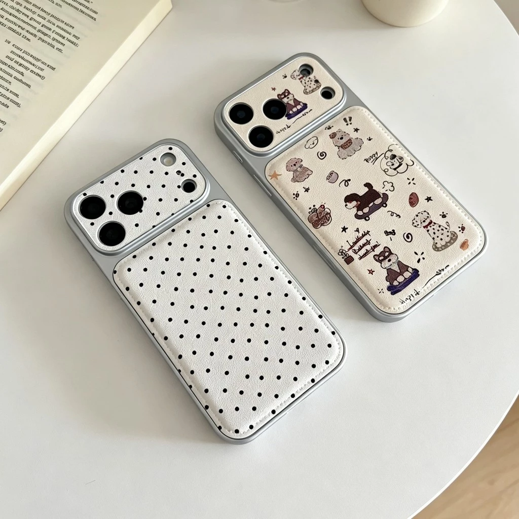 เคสหนังสกรีนลายการ์ตูนกันกล้องสำหรับไอโฟน17 pro max 16/pro/max 15/pro/max 14/pro/max 13 11 17promax 16promax 16plus i17