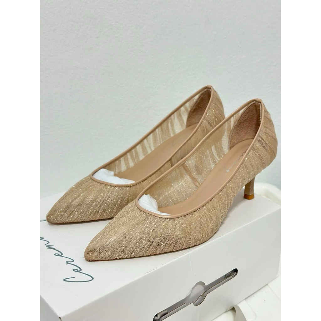 ส่งต่อ Ceremony shoes รุ่น Lady สี Pink tulle glitter