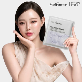 MEDIANSWER Triple Shot Collagen Mask | ไฮโดรเจลมาส์กคอลลาเจน สูตรบูสต์ผิวเร่งด่วน (Sheet)