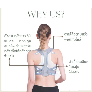 เสื้อพยุงหลัง แก้หลังค่อม ไหล่ห่อ ที่ดัดหลัง เสื้อดามหลัง เข็มขัดพยุงหลัง (Posture Corrector) บรรเทาอาการปวดหลัง