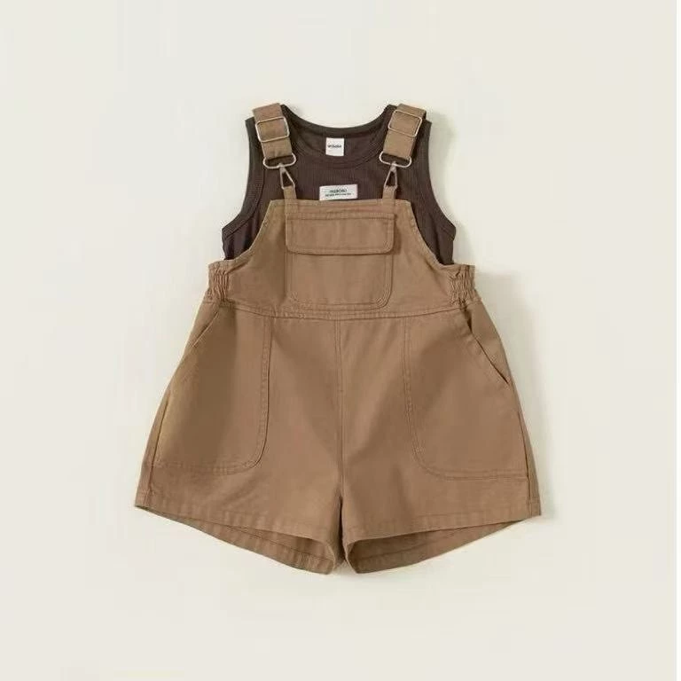 AY345 เซตเสื้อกล้าม+โอเวอร์ออลเด็กผู้หญิง สไตล์คาวบอยน่ารัก ใส่ง่าย