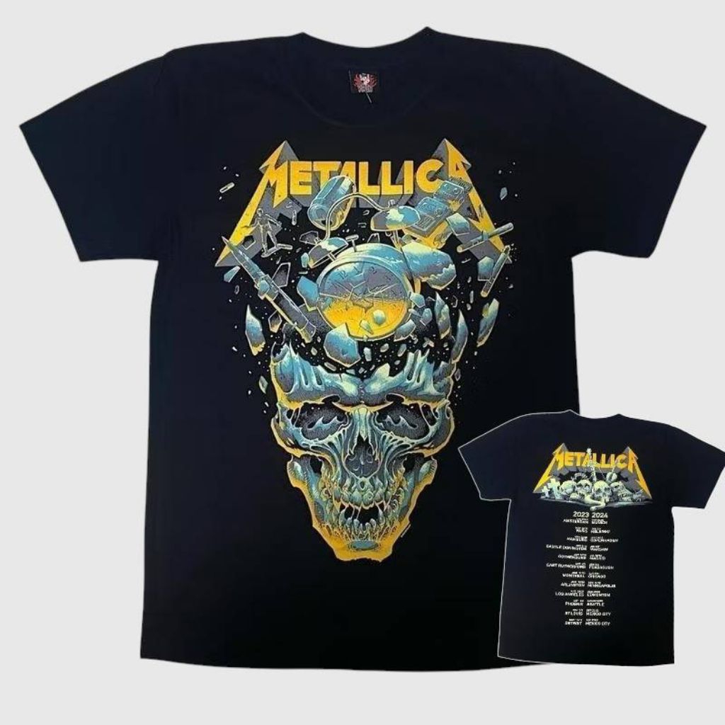 เสื้อยืดวง metallica puhshead