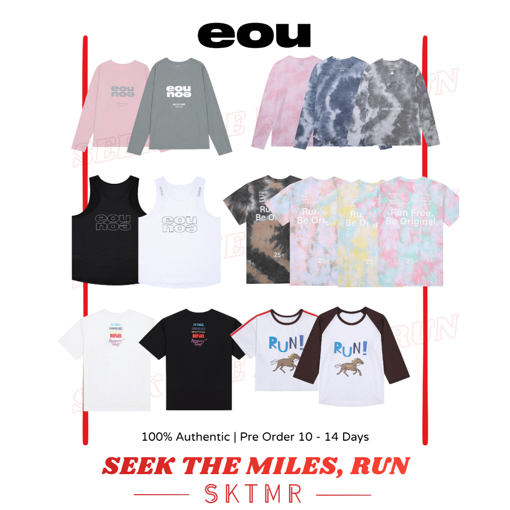 [PreOrder10-14] EOU เสื้อวิ่ง เสื้อยืด เสื้อกล้ามวิ่ง TIEDYE AIRGRID Steel Leaf | ใหม่