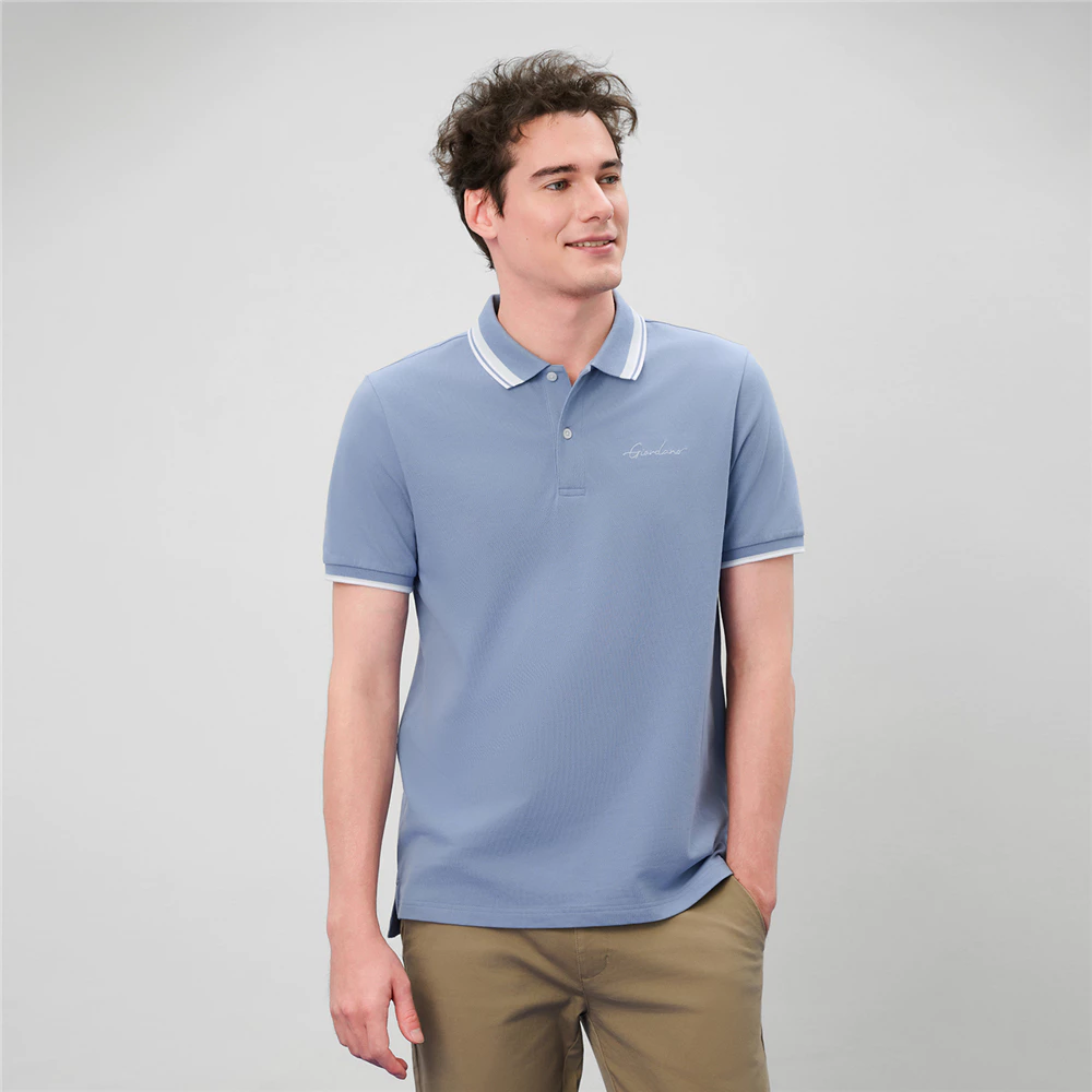 GIORDANO เสื้อโปโลผู้ชาย Men's Slim Signature Polo 01016256