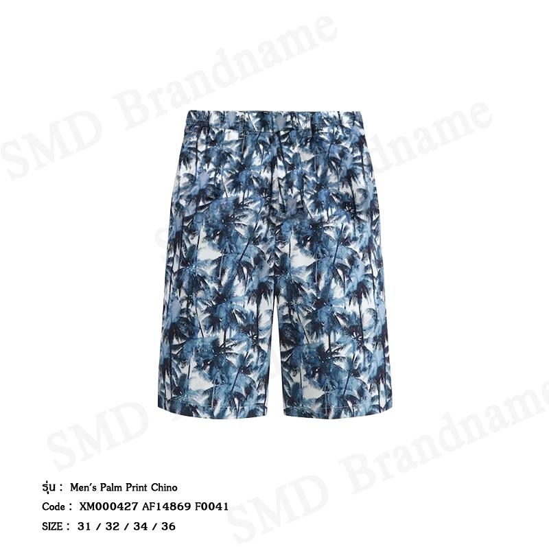 Armani Exchange กางเกงขาสั้นผู้ชาย รุ่น Men's Palm Print Chino Code: XM000427 AF14869 F0041