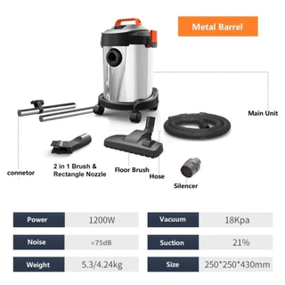 🔥ที่นิยมมากที่สุด🔥 เครื่องดูดฝุ่น 3in1 เครื่องดูดฝุ่นอุตสาหกรรม2000W 19Lเครื่องดูดฝุ่น ดูดน้ำ เป่าลม ถังสแตนเลส สูญ